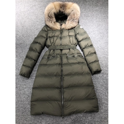 Moncler Down Feather Coat Long Sleeved For Women #810814 $231.00 USD, Wholesale Replica Moncler Down Feather Coat