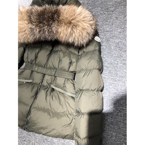 Replica Moncler Down Feather Coat Long Sleeved For Women #810820 $221.00 USD for Wholesale