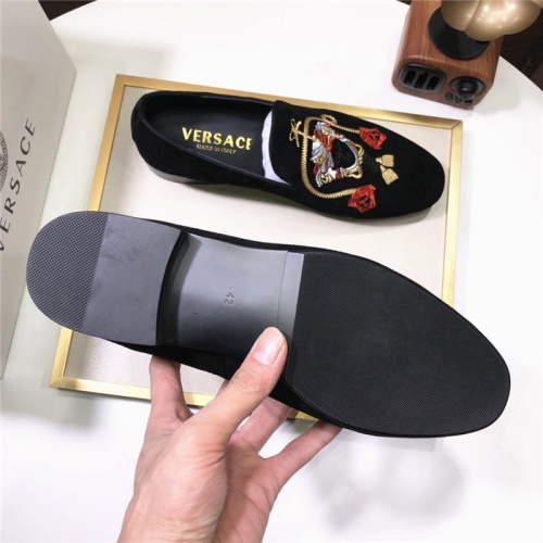 Replica Versace Leather Shoes For Men #810916 $76.00 USD for Wholesale