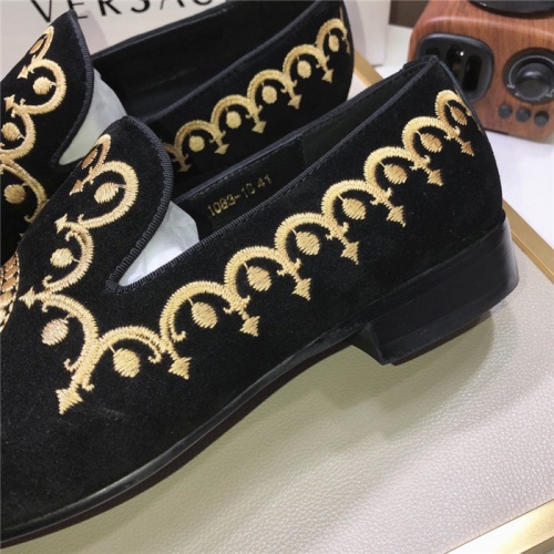Replica Versace Leather Shoes For Men #810917 $76.00 USD for Wholesale