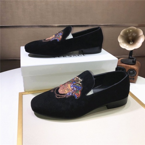 Replica Versace Leather Shoes For Men #810918 $76.00 USD for Wholesale