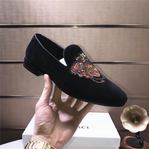 Replica Versace Leather Shoes For Men #810918 $76.00 USD for Wholesale