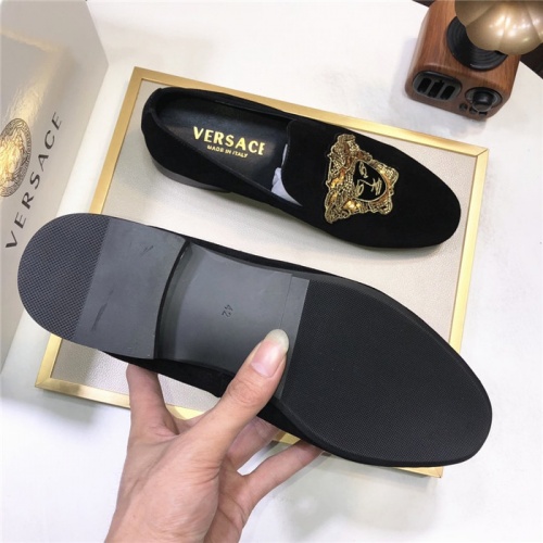 Replica Versace Leather Shoes For Men #810920 $76.00 USD for Wholesale