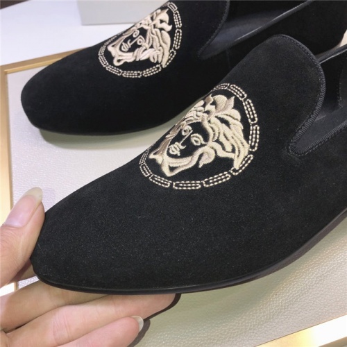 Replica Versace Leather Shoes For Men #810921 $76.00 USD for Wholesale
