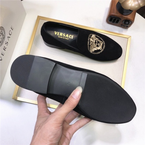 Replica Versace Leather Shoes For Men #810921 $76.00 USD for Wholesale