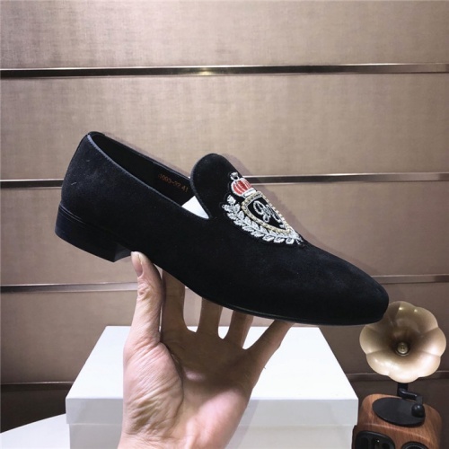 Replica Dolce & Gabbana D&G Leather Shoes For Men #810942 $76.00 USD for Wholesale