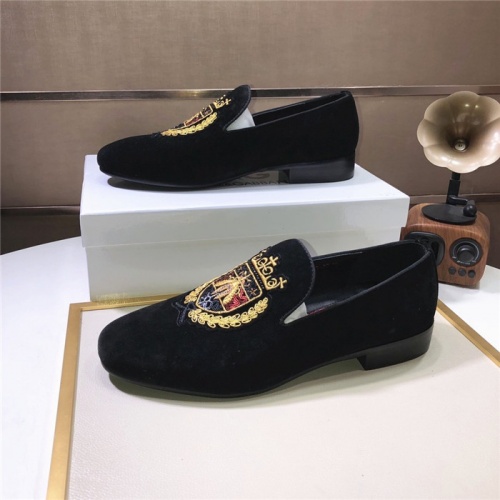 Replica Dolce & Gabbana D&G Leather Shoes For Men #810943 $76.00 USD for Wholesale