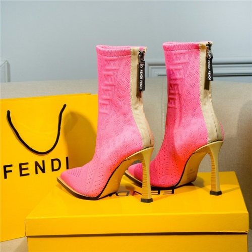 Replica Fendi Boots For Women #811069 $100.00 USD for Wholesale