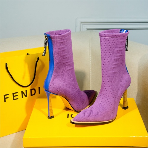 Replica Fendi Boots For Women #811070 $100.00 USD for Wholesale