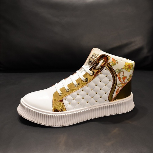 Replica Versace High Tops Shoes For Men #811115 $80.00 USD for Wholesale