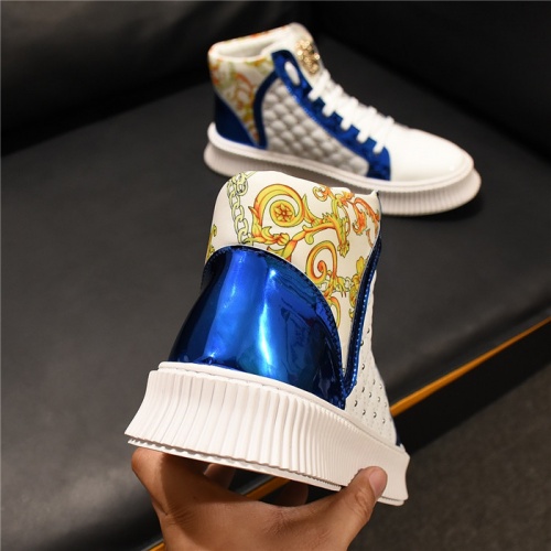 Replica Versace High Tops Shoes For Men #811116 $80.00 USD for Wholesale