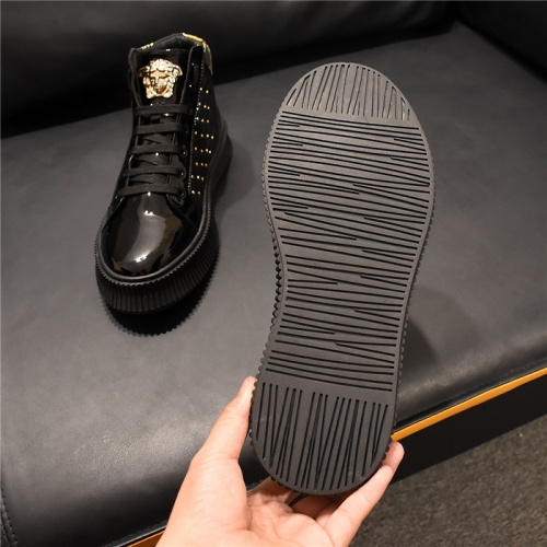 Replica Versace High Tops Shoes For Men #811118 $80.00 USD for Wholesale