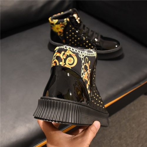 Replica Versace High Tops Shoes For Men #811118 $80.00 USD for Wholesale