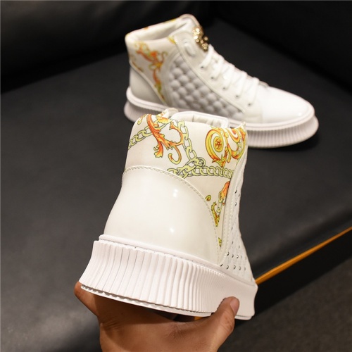 Replica Versace High Tops Shoes For Men #811119 $80.00 USD for Wholesale