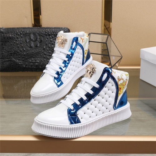 Versace High Tops Shoes For Men #811128 $80.00 USD, Wholesale Replica Versace High Tops Shoes