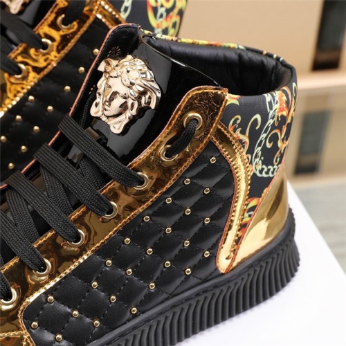 Replica Versace High Tops Shoes For Men #811131 $80.00 USD for Wholesale