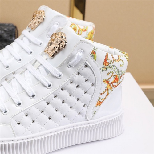 Replica Versace High Tops Shoes For Men #811132 $80.00 USD for Wholesale