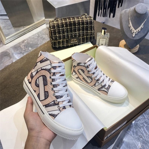 Replica Burberry High Tops Shoes For Women #811321 $85.00 USD for Wholesale
