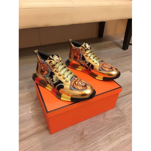 Replica Versace High Tops Shoes For Men #811682 $76.00 USD for Wholesale