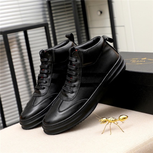 Replica Prada High Tops Shoes For Men #811684 $80.00 USD for Wholesale