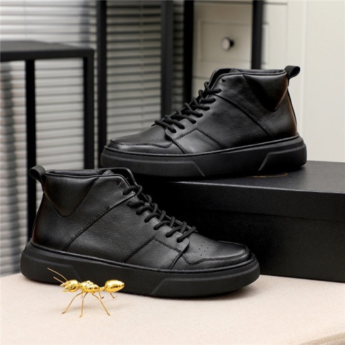 Replica Prada High Tops Shoes For Men #811685 $80.00 USD for Wholesale