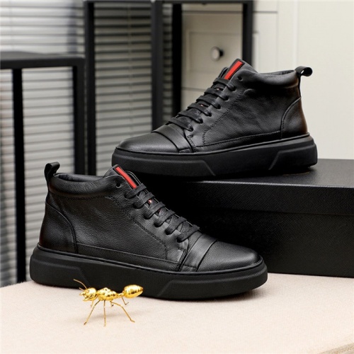Replica Prada High Tops Shoes For Men #811686 $80.00 USD for Wholesale