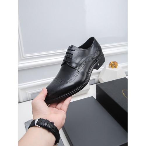 Replica Prada Leather Shoes For Men #811926 $82.00 USD for Wholesale