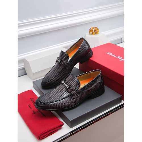 Salvatore Ferragamo Leather Shoes For Men #811935 $82.00 USD, Wholesale Replica Salvatore Ferragamo Leather Shoes