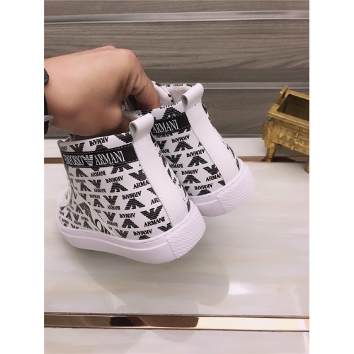 Replica Armani High Tops Shoes For Men #812068 $82.00 USD for Wholesale