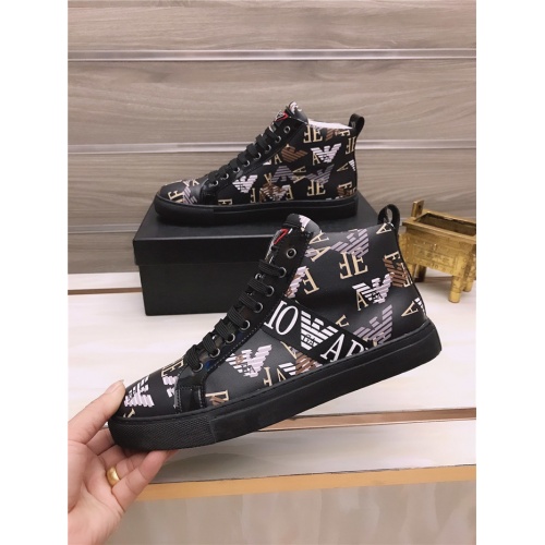 Replica Armani High Tops Shoes For Men #812069 $82.00 USD for Wholesale
