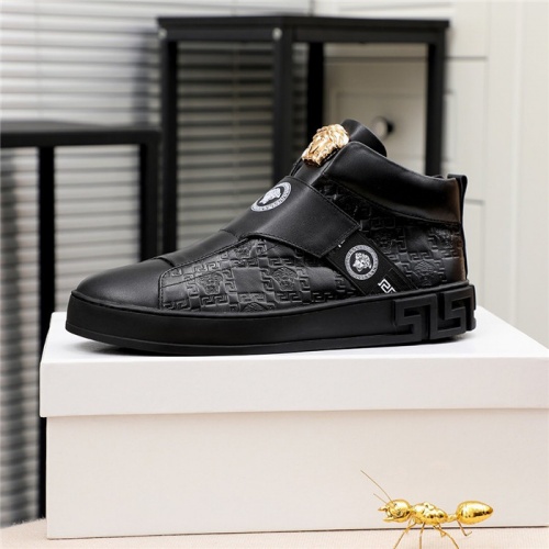 Replica Versace High Tops Shoes For Men #812080 $80.00 USD for Wholesale