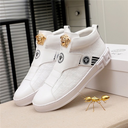 Replica Versace High Tops Shoes For Men #812081 $80.00 USD for Wholesale