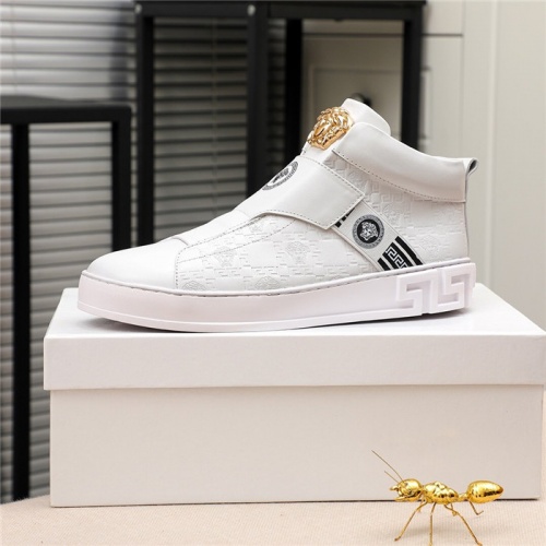 Replica Versace High Tops Shoes For Men #812081 $80.00 USD for Wholesale