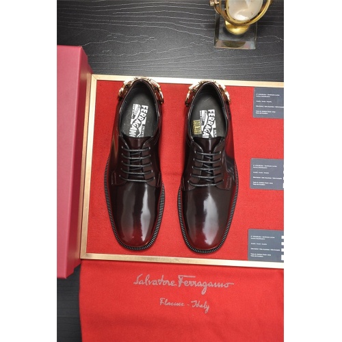 Replica Salvatore Ferragamo Leather Shoes For Men #812233 $96.00 USD for Wholesale