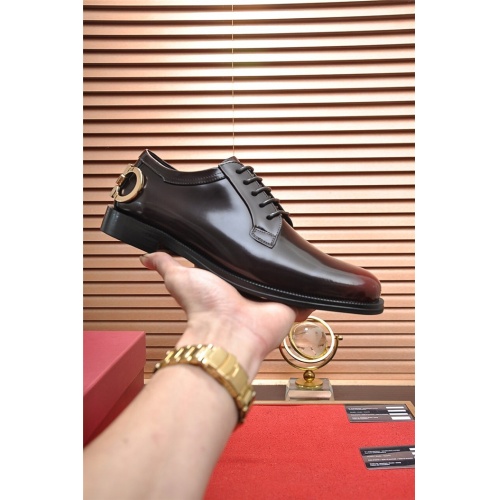 Replica Salvatore Ferragamo Leather Shoes For Men #812233 $96.00 USD for Wholesale