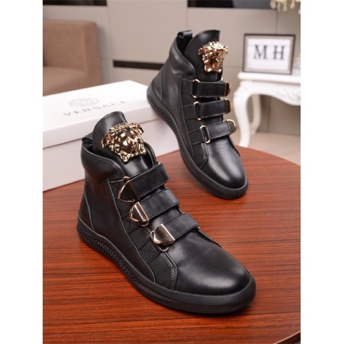 Versace High Tops Shoes For Men #812240 $88.00 USD, Wholesale Replica Versace High Tops Shoes