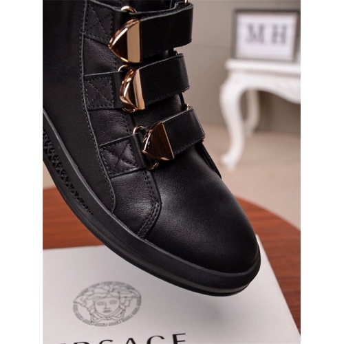 Replica Versace High Tops Shoes For Men #812240 $88.00 USD for Wholesale