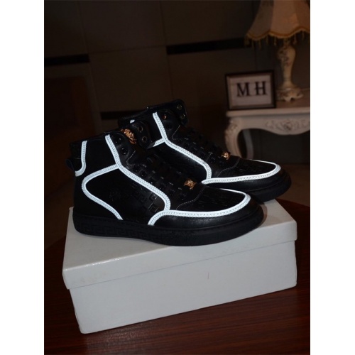 Replica Versace High Tops Shoes For Men #812241 $85.00 USD for Wholesale