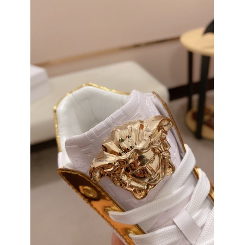 Replica Versace High Tops Shoes For Men #812375 $80.00 USD for Wholesale