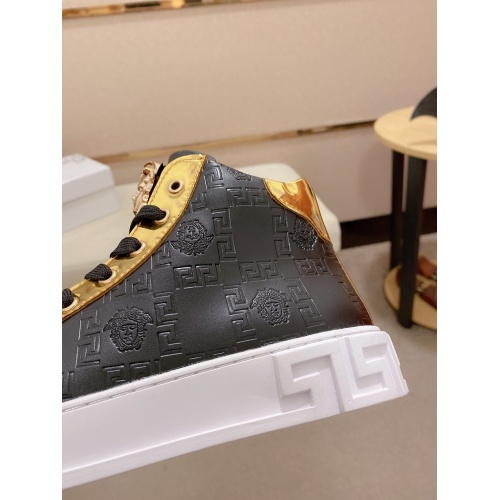 Replica Versace High Tops Shoes For Men #812376 $80.00 USD for Wholesale