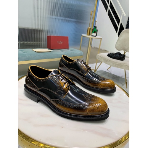 Salvatore Ferragamo Leather Shoes For Men #812392 $88.00 USD, Wholesale Replica Salvatore Ferragamo Leather Shoes