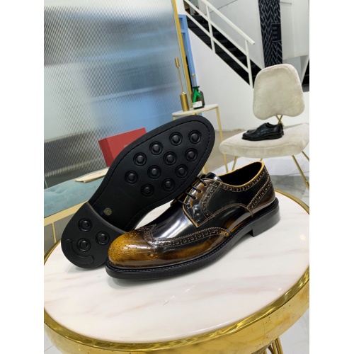Replica Salvatore Ferragamo Leather Shoes For Men #812392 $88.00 USD for Wholesale