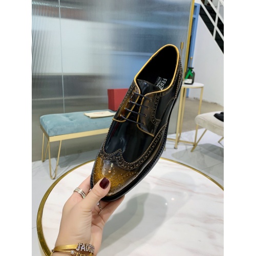 Replica Salvatore Ferragamo Leather Shoes For Men #812400 $88.00 USD for Wholesale