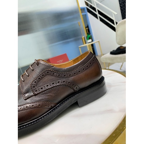 Replica Salvatore Ferragamo Leather Shoes For Men #812402 $92.00 USD for Wholesale