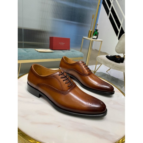 Salvatore Ferragamo Leather Shoes For Men #812404 $92.00 USD, Wholesale Replica Salvatore Ferragamo Leather Shoes