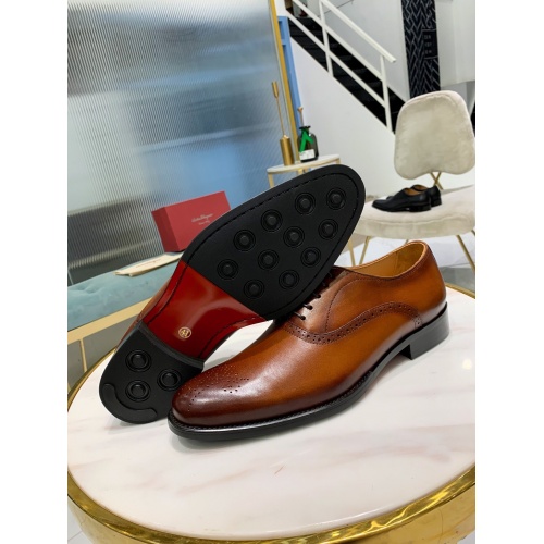 Replica Salvatore Ferragamo Leather Shoes For Men #812404 $92.00 USD for Wholesale