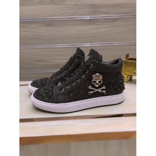 Replica Philipp Plein PP High Tops Shoes For Men #812515 $85.00 USD for Wholesale