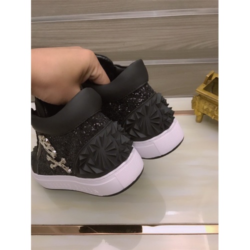 Replica Philipp Plein PP High Tops Shoes For Men #812515 $85.00 USD for Wholesale