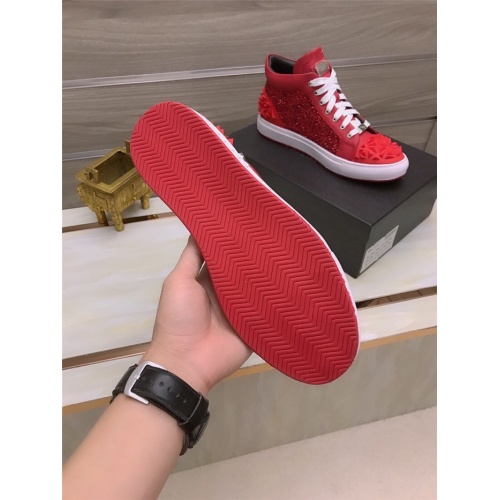 Replica Philipp Plein PP High Tops Shoes For Men #812516 $85.00 USD for Wholesale