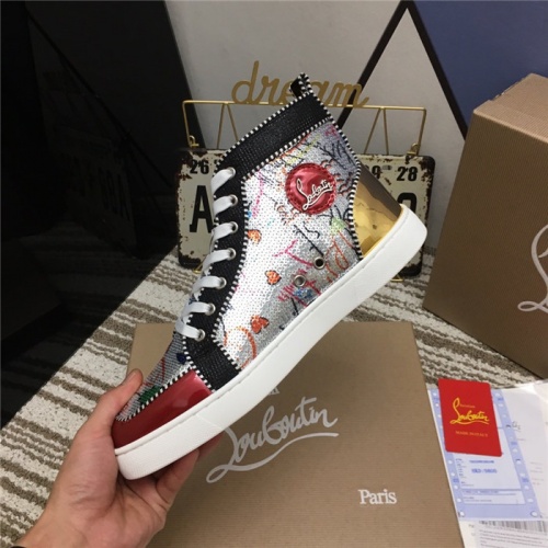Replica Christian Louboutin High Tops Shoes For Men #812832 $92.00 USD for Wholesale